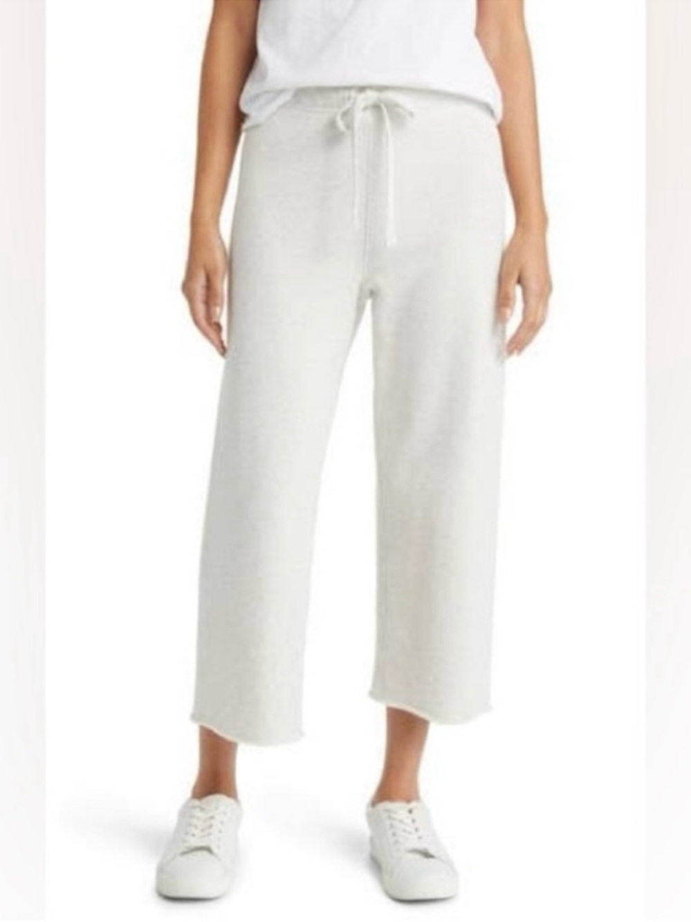 FRANK & EILEEN Catherine Cropped Wide  Leg Favorite Sweatpants Gray Size S